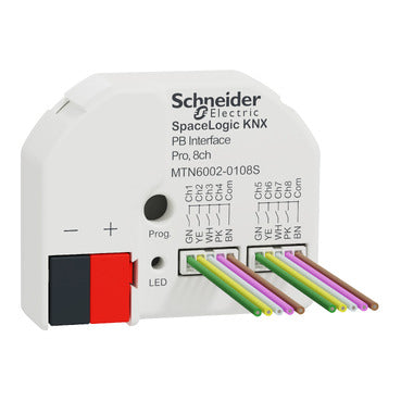 Schneider Electric SpaceLogic KNX-drukknopinterface 8-voudig Pro