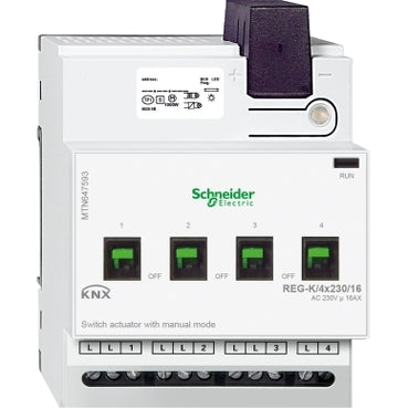 Actionneur de commutation KNX Schneider Electric 4 sorties 16 A